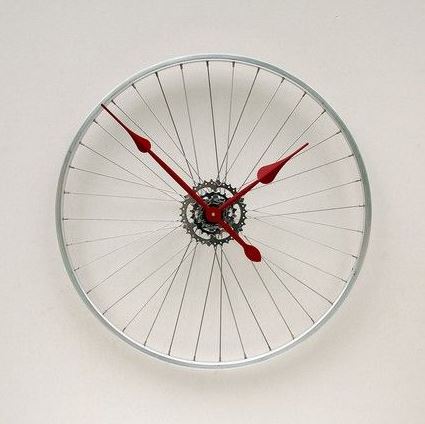 horloge recyclée jantes vélo