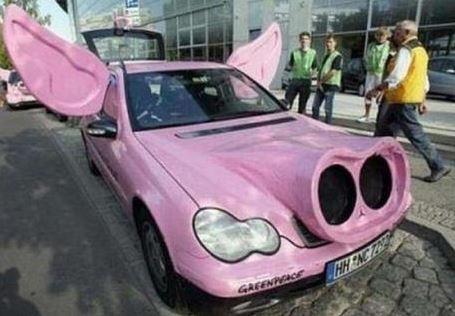 tuning mercedes voiture cochon insolite