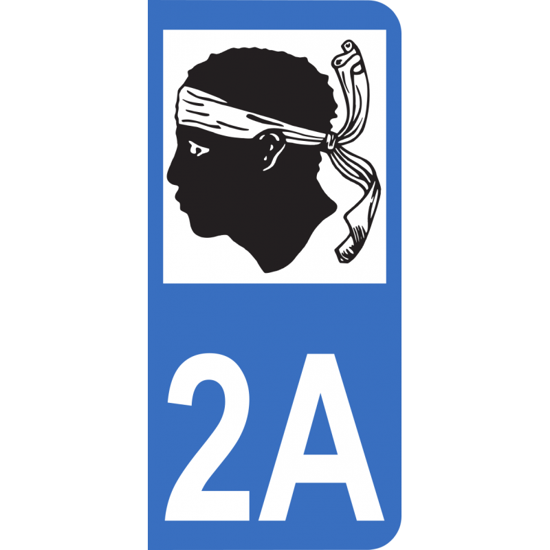 autocollants 2a avec logo officiel corse plaque immatriculation